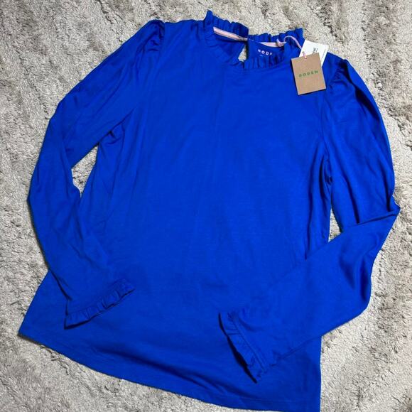 BODEN Supersoft Frill Detail Top NWT - Picture 2 of 7